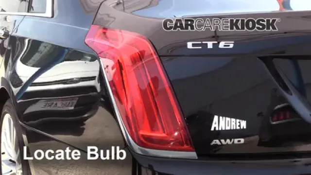 2016 Cadillac CT6 Premium Luxury 3.0L V6 Turbo Éclairage Feu clignotant arrière (remplacer l'ampoule)